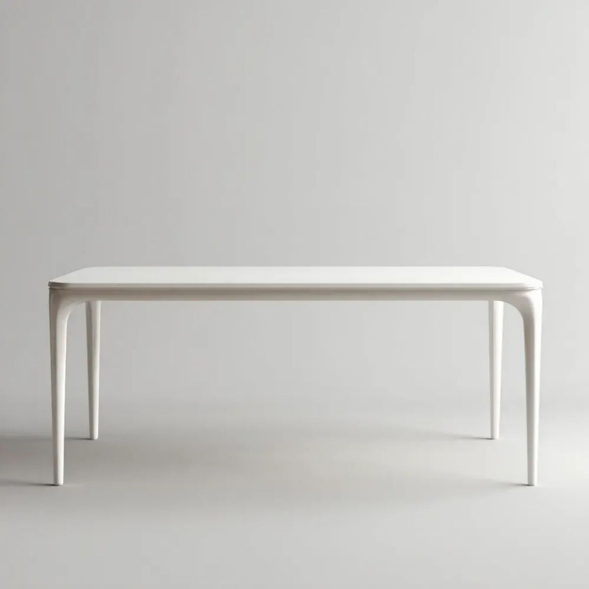 Stół do jadalni, Białe prostokątne stół do jadalni w płycie MDF 160 x 80 x 75 cm