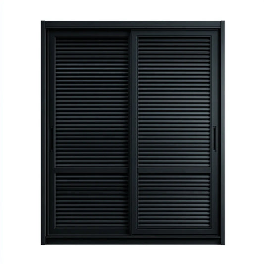 Szafa, Szafka na drzwi pływające Czarna 120 x 60 x 200 cm MDF prostokątna